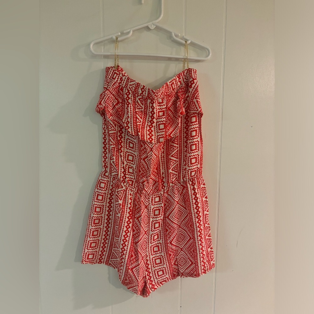 Love Culture Tribal Strapless Boho Romper